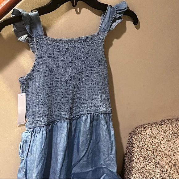 Tahari Girl Blue Ruffled Kids Dress - Picture 7 of 8
